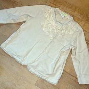 🌺 J. CREW Crewcuts Silk Floral Decal Cardigan